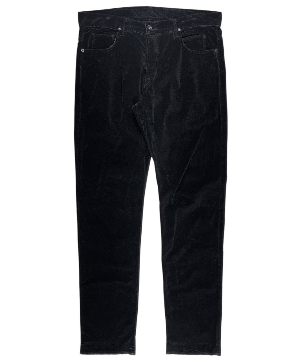 Rick Owens FW08 Rick Owens Stag Black Velvet Detroit Denim Jeans Size US 36 / EU 52 - 2 Thumbnail