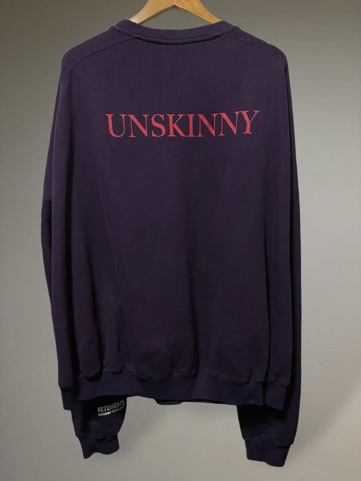 image of Vetements Unskinny Sweater in Purple, Men's (Size Small)