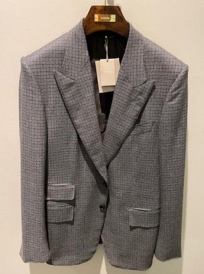 o1w1db10124 Wool Blazer in Grey/Black