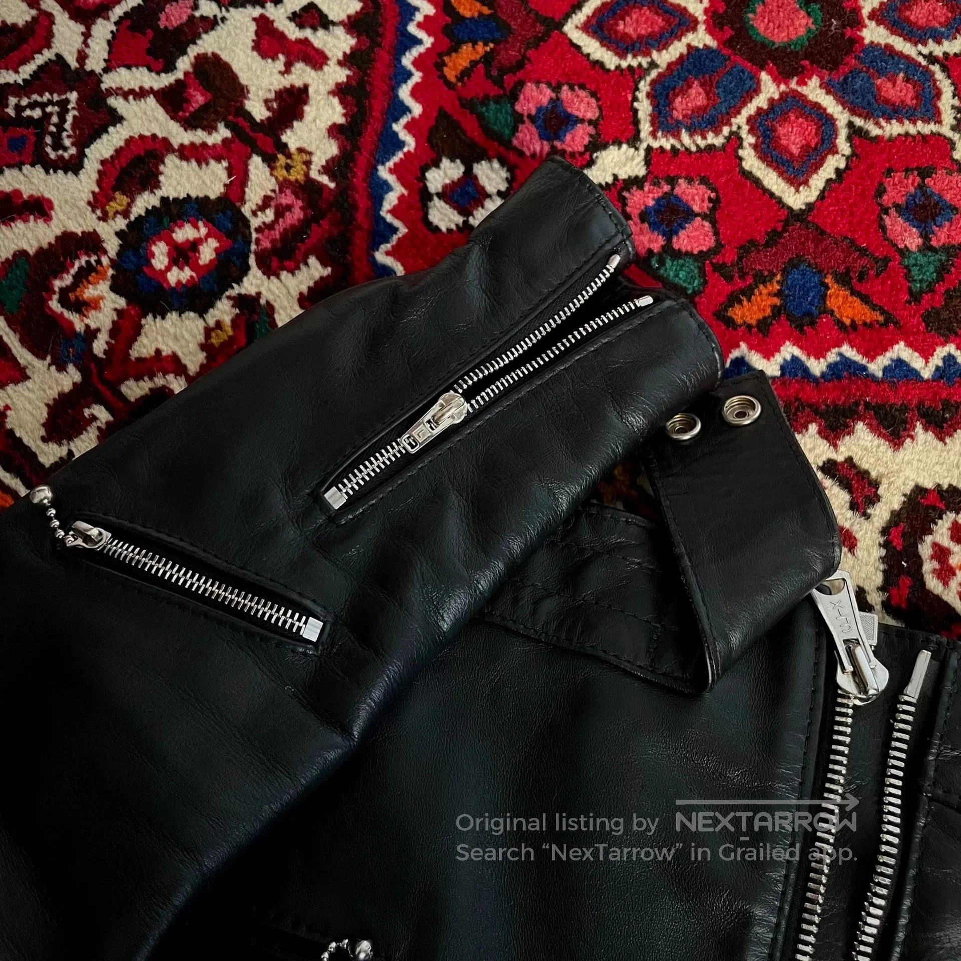Lewis Leathers lewis leathers black leather biker jacket. Size US M / EU 48-50 / 2 - 5 Thumbnail