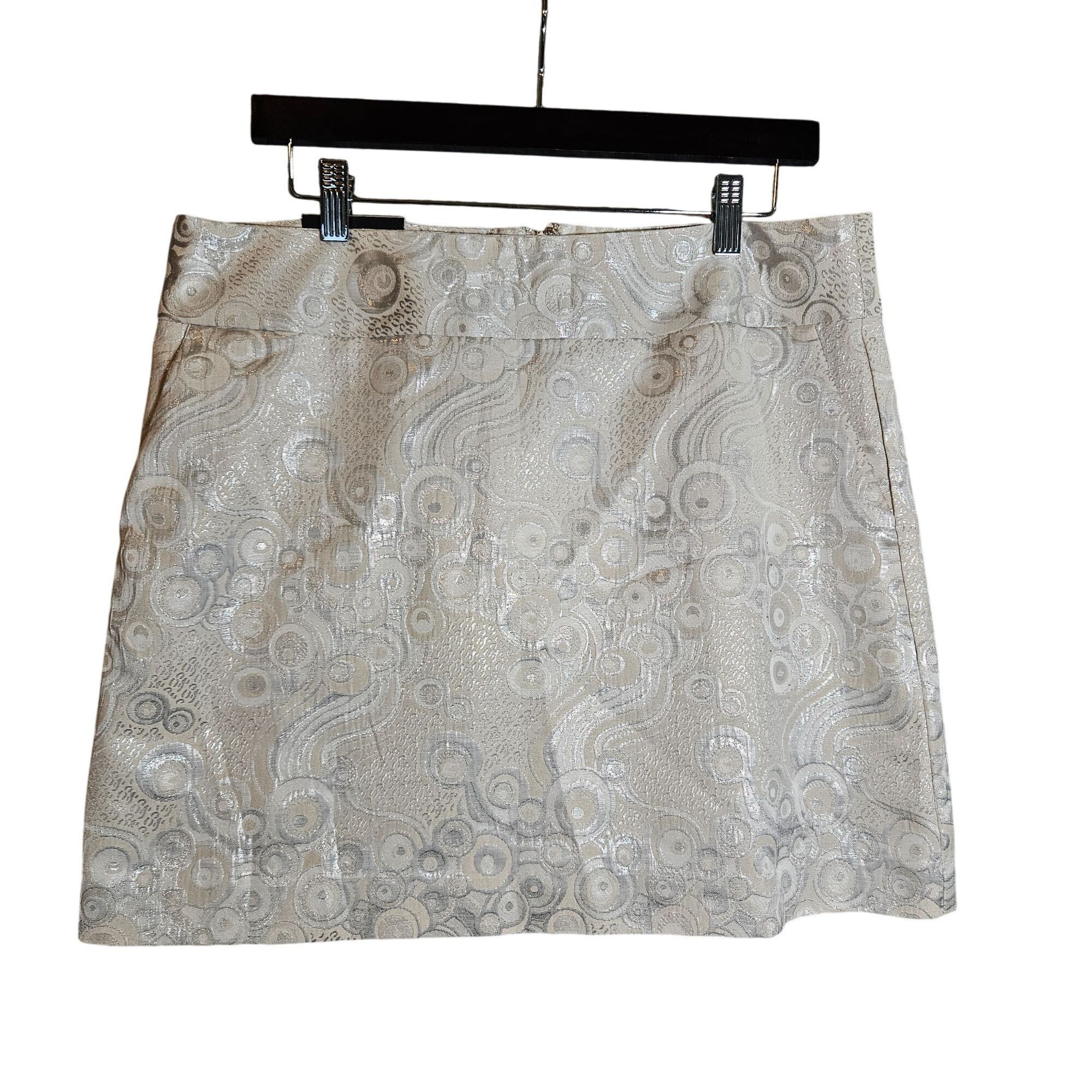 Banana Republic VTG Banana Republic Metallic 12 Mini Skirt Brocade Art core Size 34" / US 12 / IT 48 - 4 Thumbnail