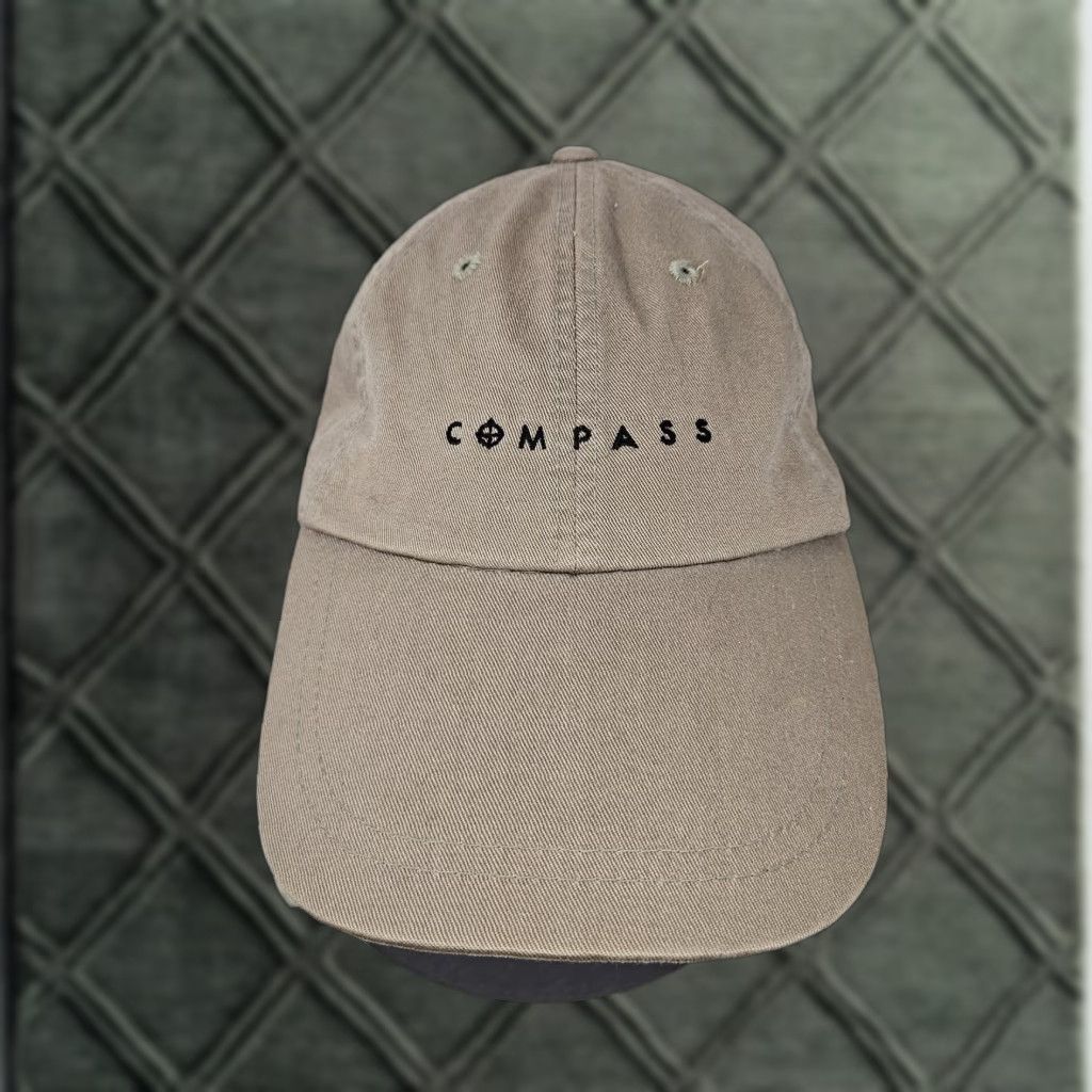 Jeep VINTAGE Jeep Compass Hat Cap Strap Back One Size Khaki Magic Headwear Mens Cotton Size ONE SIZE - 1 Thumbnail