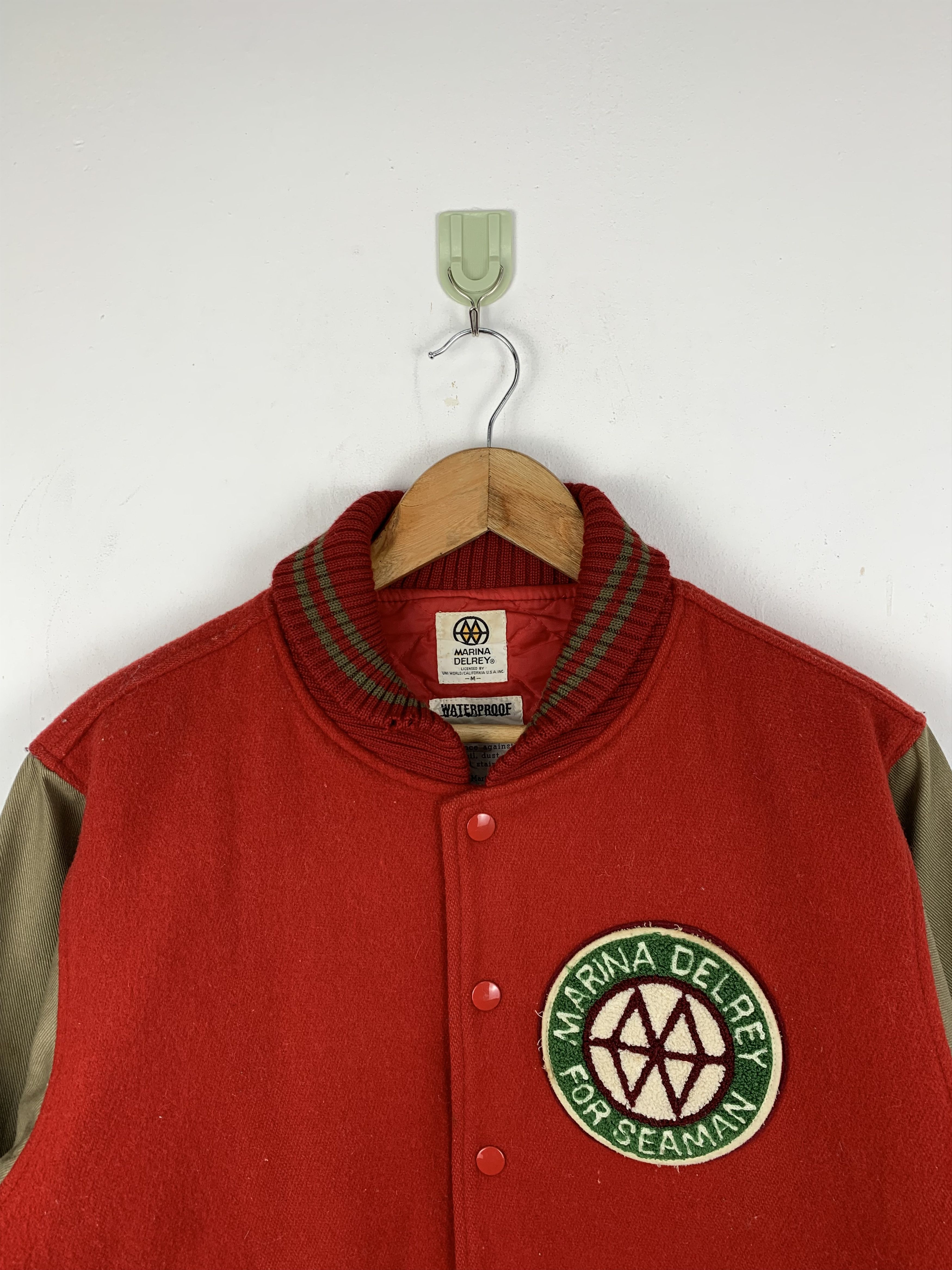 Vintage Vintage 90s Marina Delray Varsity Jacket Waterproof V0522 Size US M / EU 48-50 / 2 - 2 Thumbnail