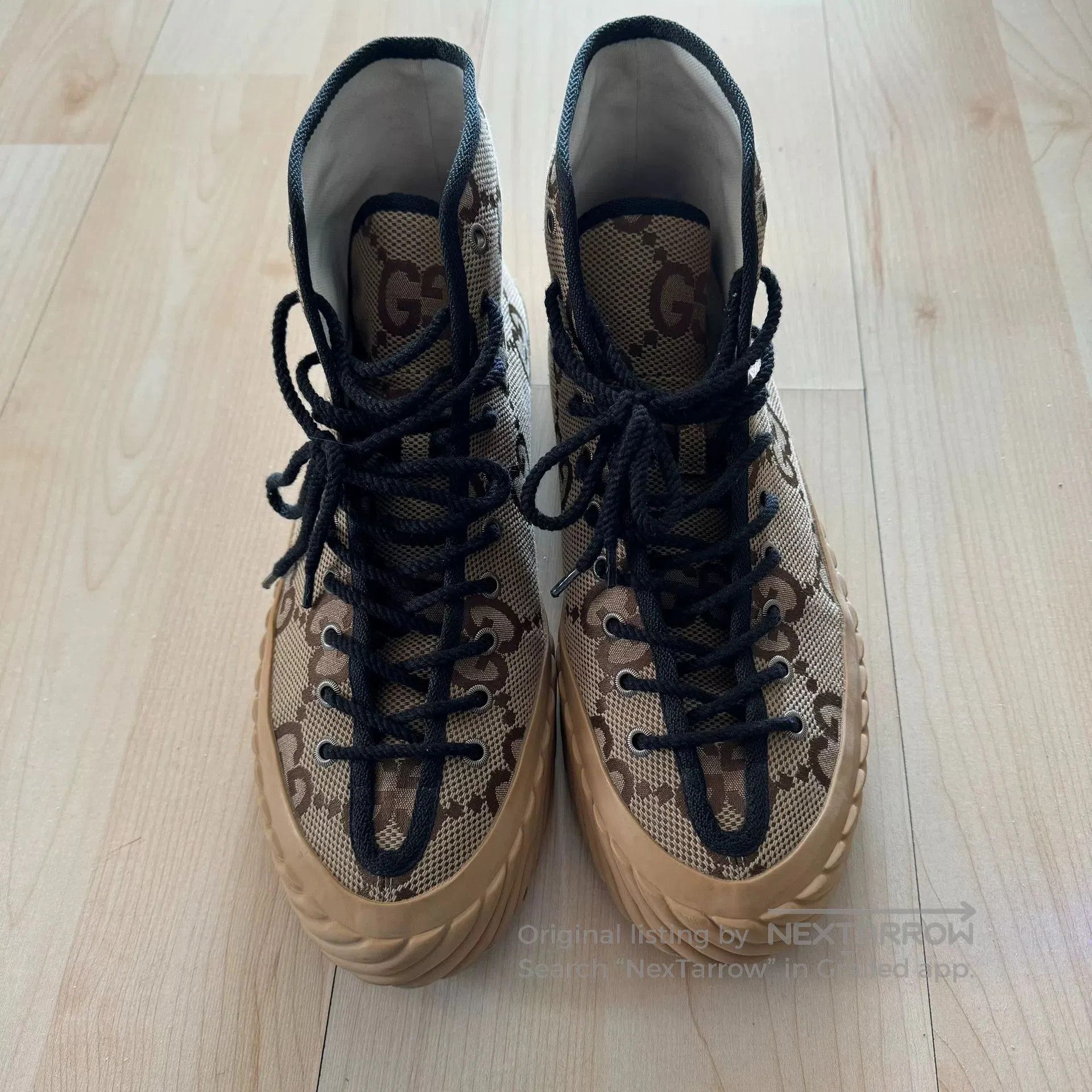 Gucci Gucci Monogram Print High-Top Canvas Shoes. Size US 10 / EU 43 - 2 Thumbnail