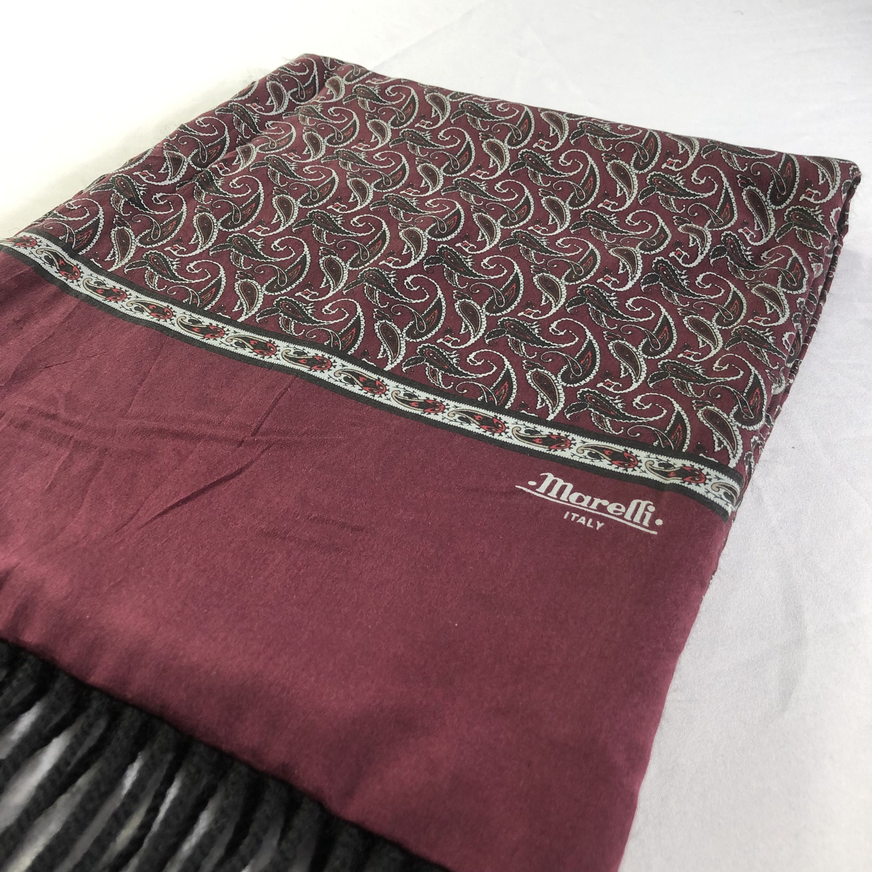 Hypebeast Marelli Paisley Silk Wool Scarf Muffler V1666 Size ONE SIZE - 3 Thumbnail