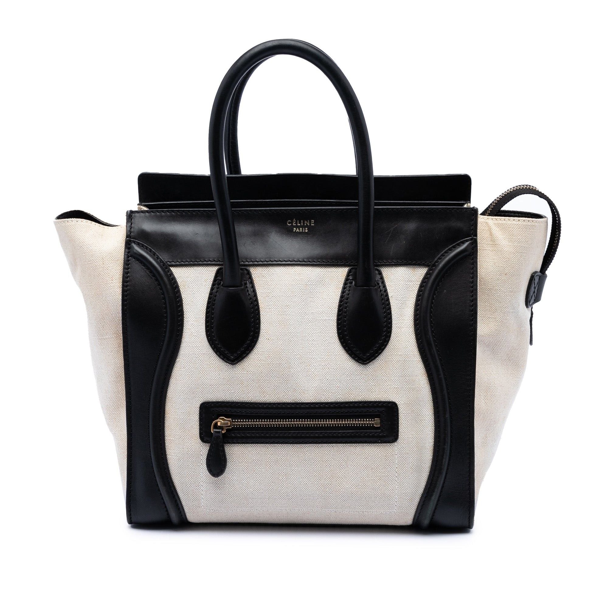 Celine Mini Bicolor Canvas and Leather Luggage Tote Size ONE SIZE - 1 Thumbnail