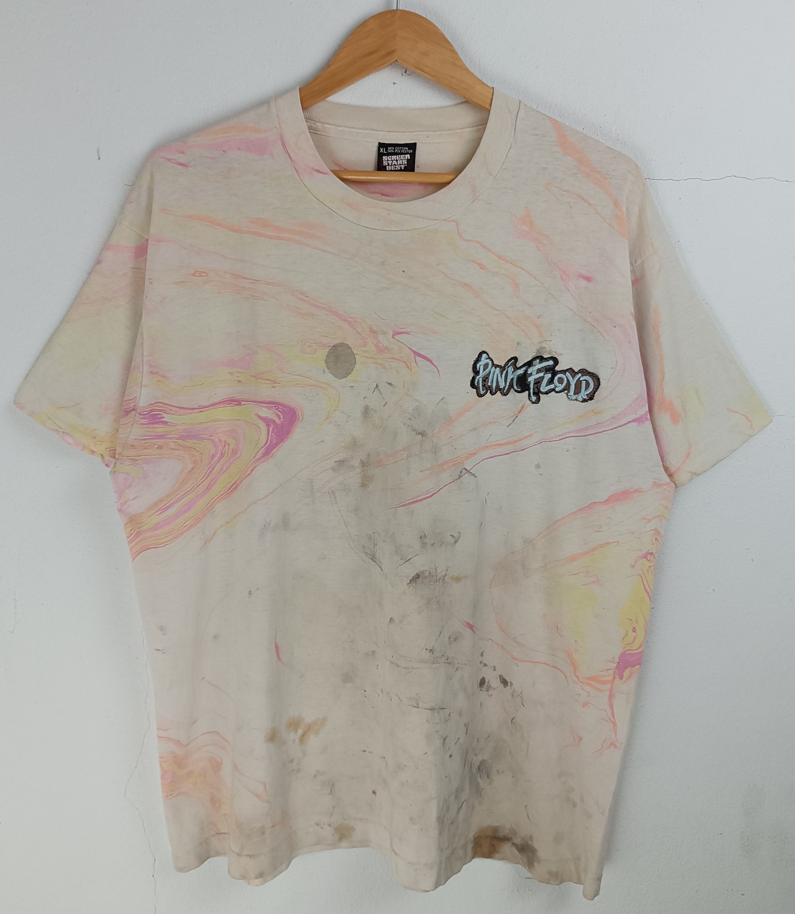 Vintage THRASHED FADED VINTAGE 80'S PINK FLOYD PATCHES RARE TEE Size US XL / EU 56 / 4 - 3 Thumbnail