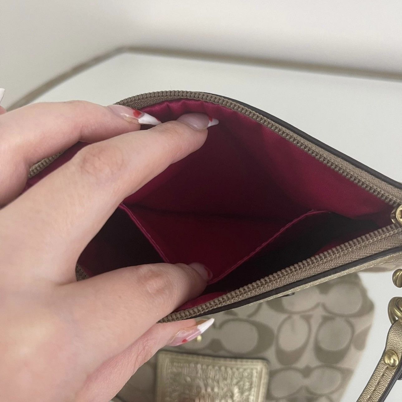 Coach COACH Y2K Brown Logo Monogram Mini Wristlet Coin Wallet Size ONE SIZE - 10 Thumbnail