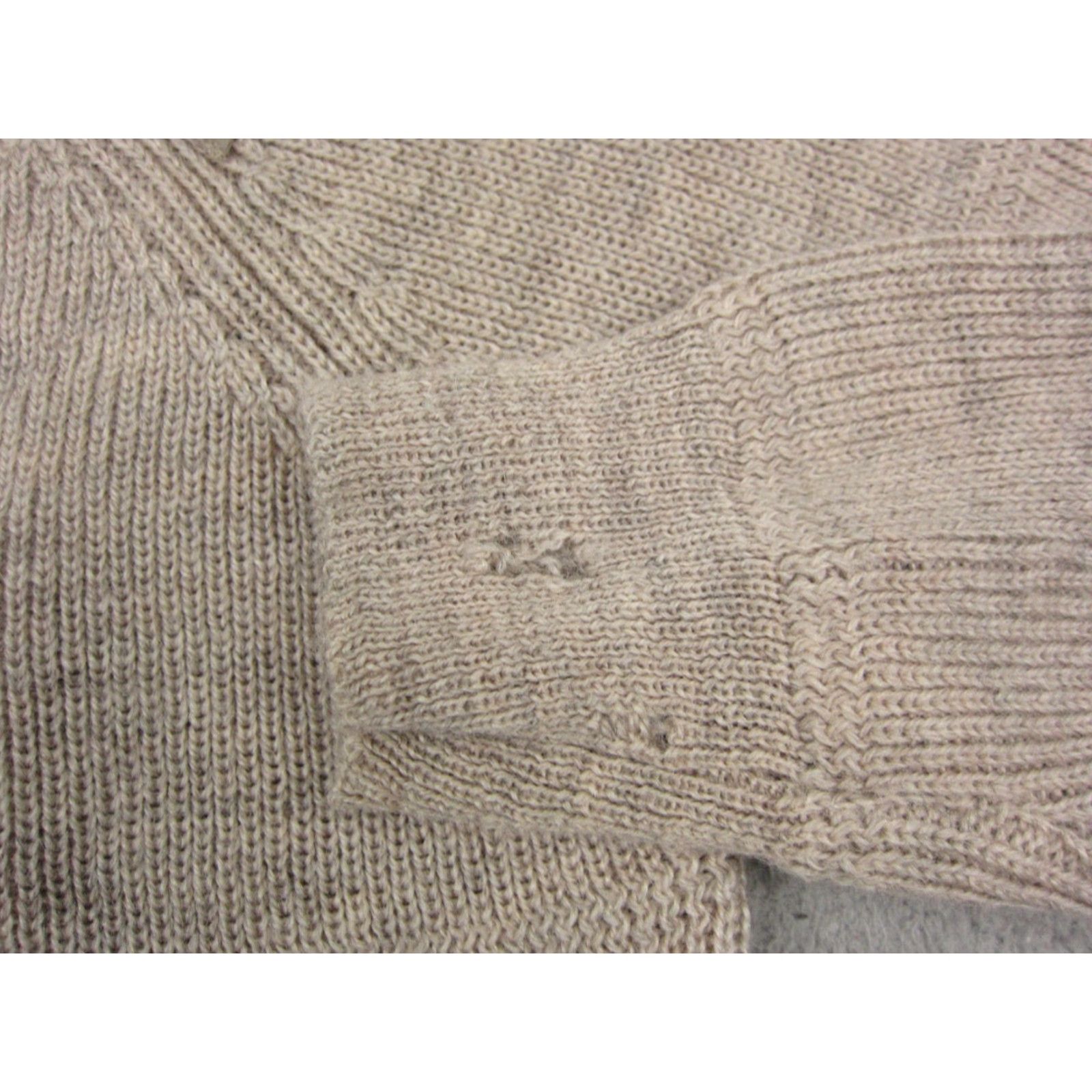 Vintage Woolovers Mens Sweater XL Brown 1/4 Zip Mock Neck Knit Wool Regular Pullover Size US XL / EU 56 / 4 - 3 Thumbnail