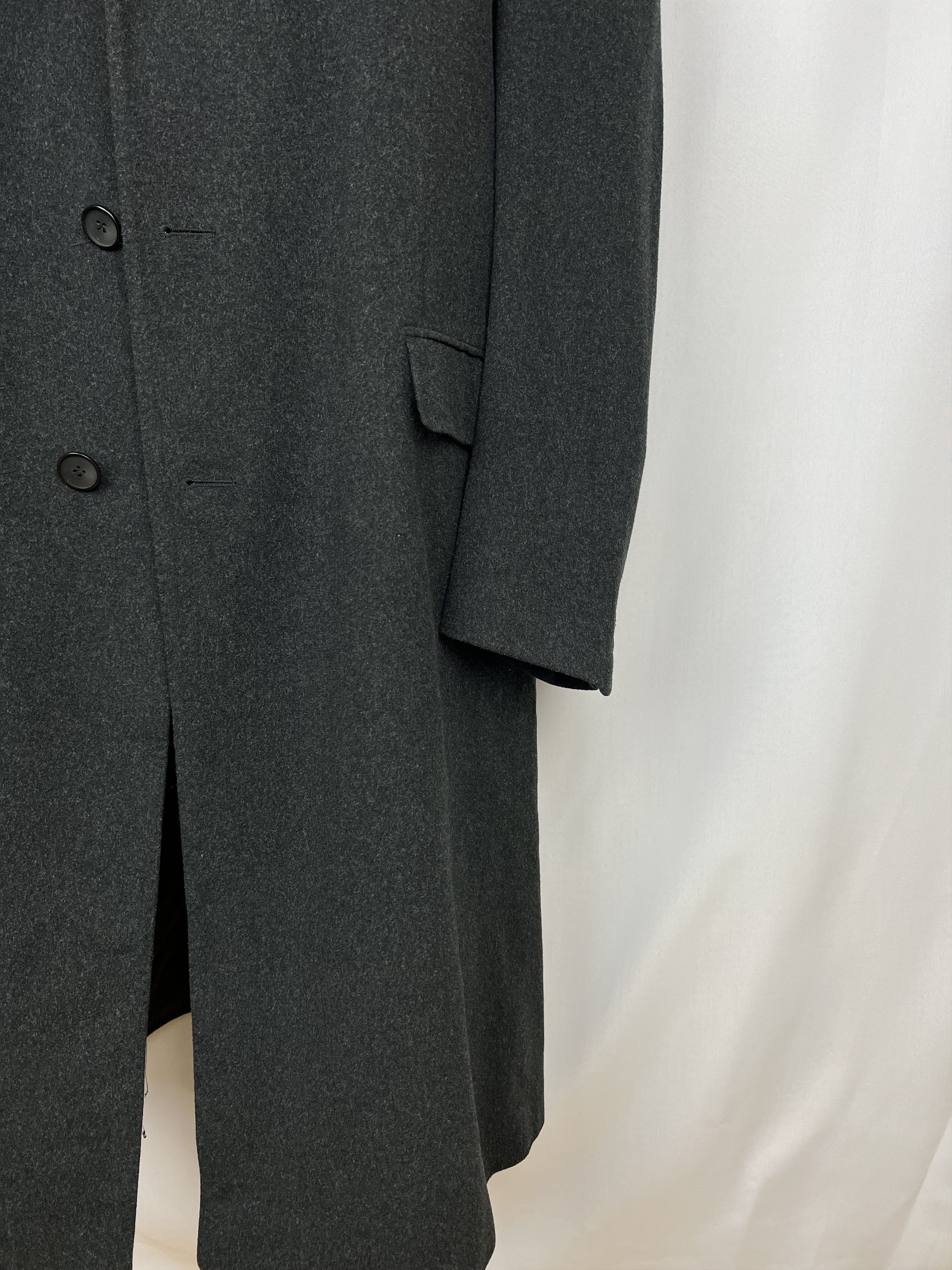 Pal Zileri x Loro Piana Pure Superfine Wool Solid Relaxed Overcoat Size US XL / EU 56 / 4 - 8 Thumbnail