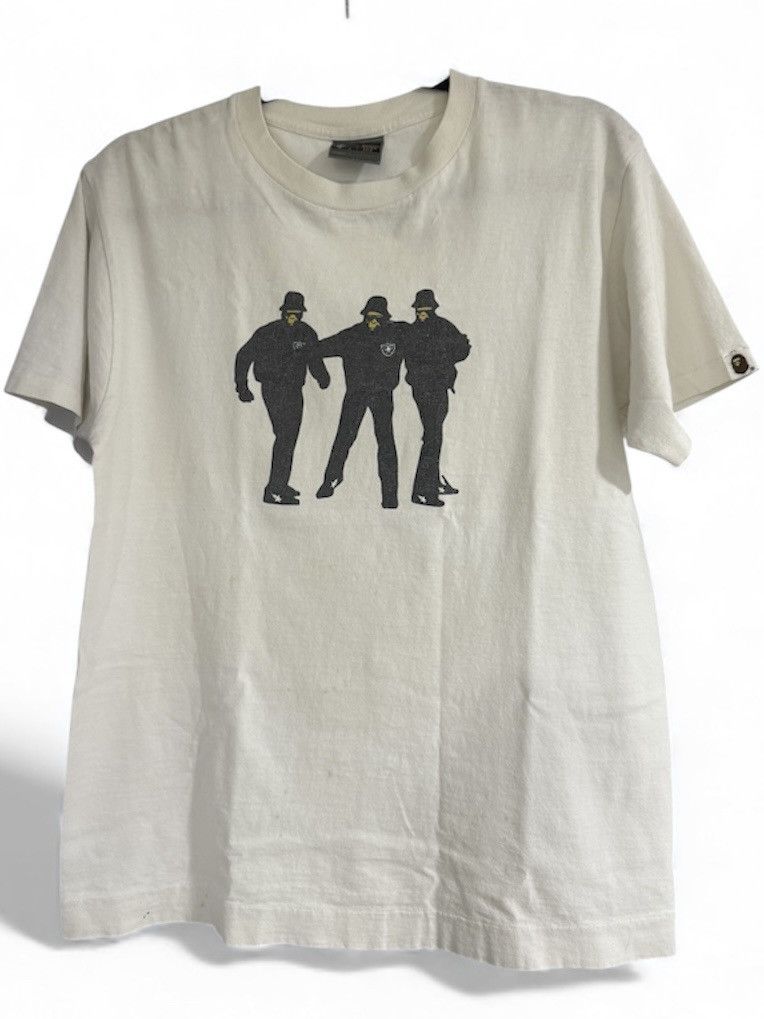Bape 💎OG A Bathing Ape X RUN DMC Vintage white Tee T Shirt 💎 Size US M / EU 48-50 / 2 - 4 Thumbnail