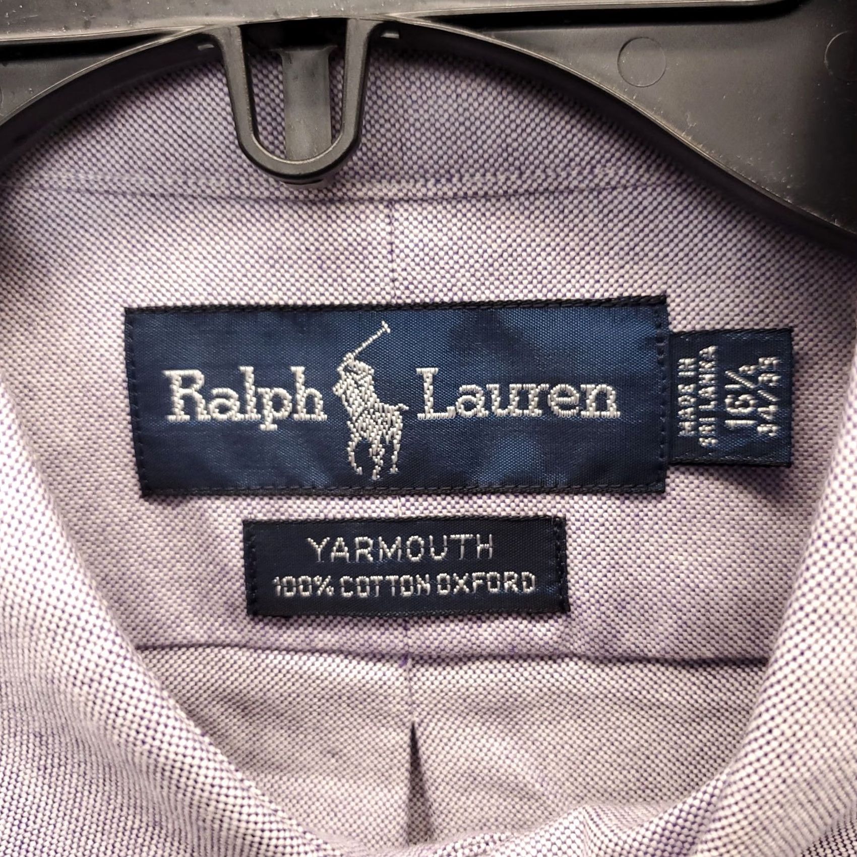Ralph Lauren Ralph Lauren Dress Shirt Mens 16.5 Purple Cotton Oxford Long Sleeve Button Down Shirt Size 46R - 5 Thumbnail