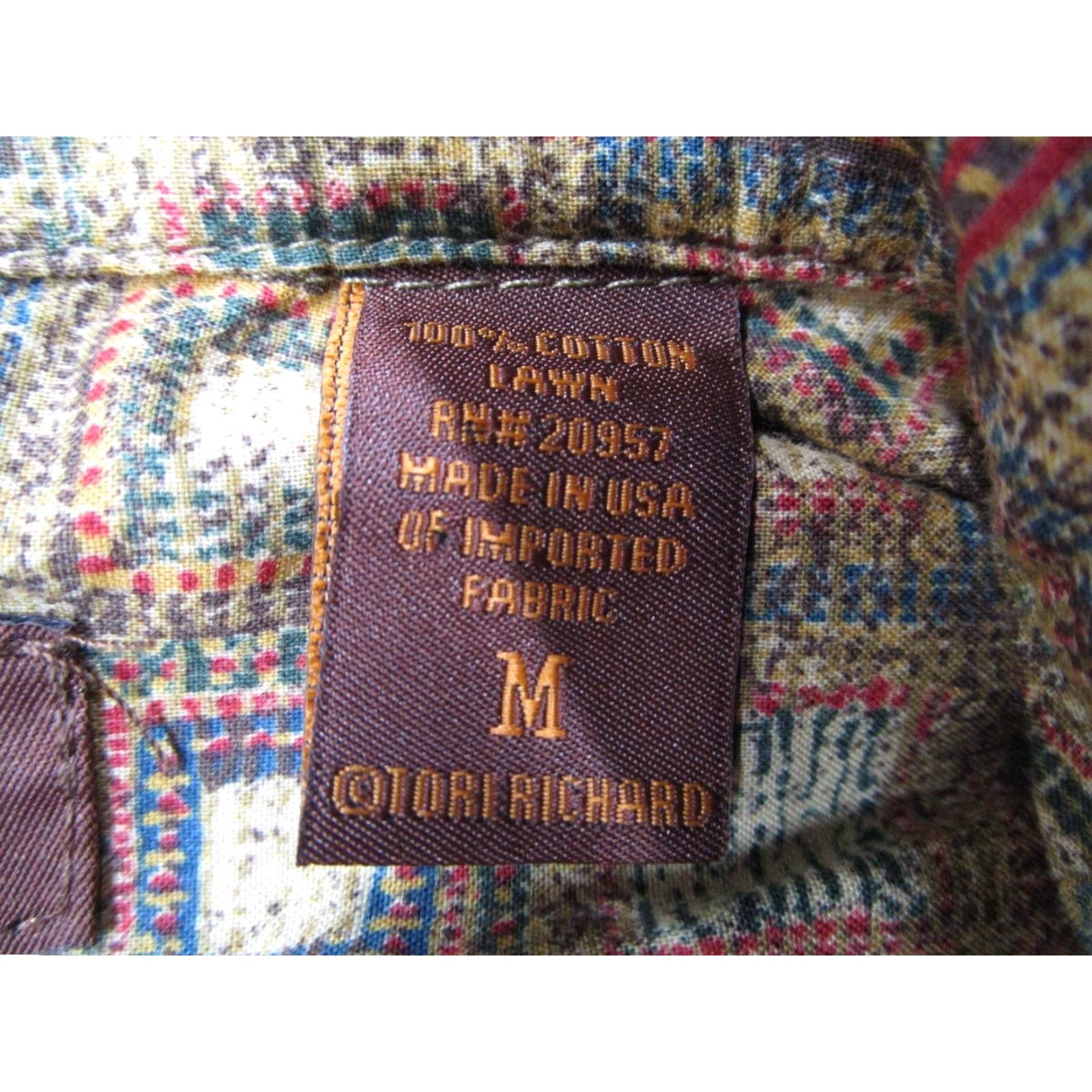 Tori Richard Tori Richard Mens Medium Yellow Short Sleeve Hawaiian Shirt Button Up Cotton Lawn Size US M / EU 48-50 / 2 - 4 Thumbnail