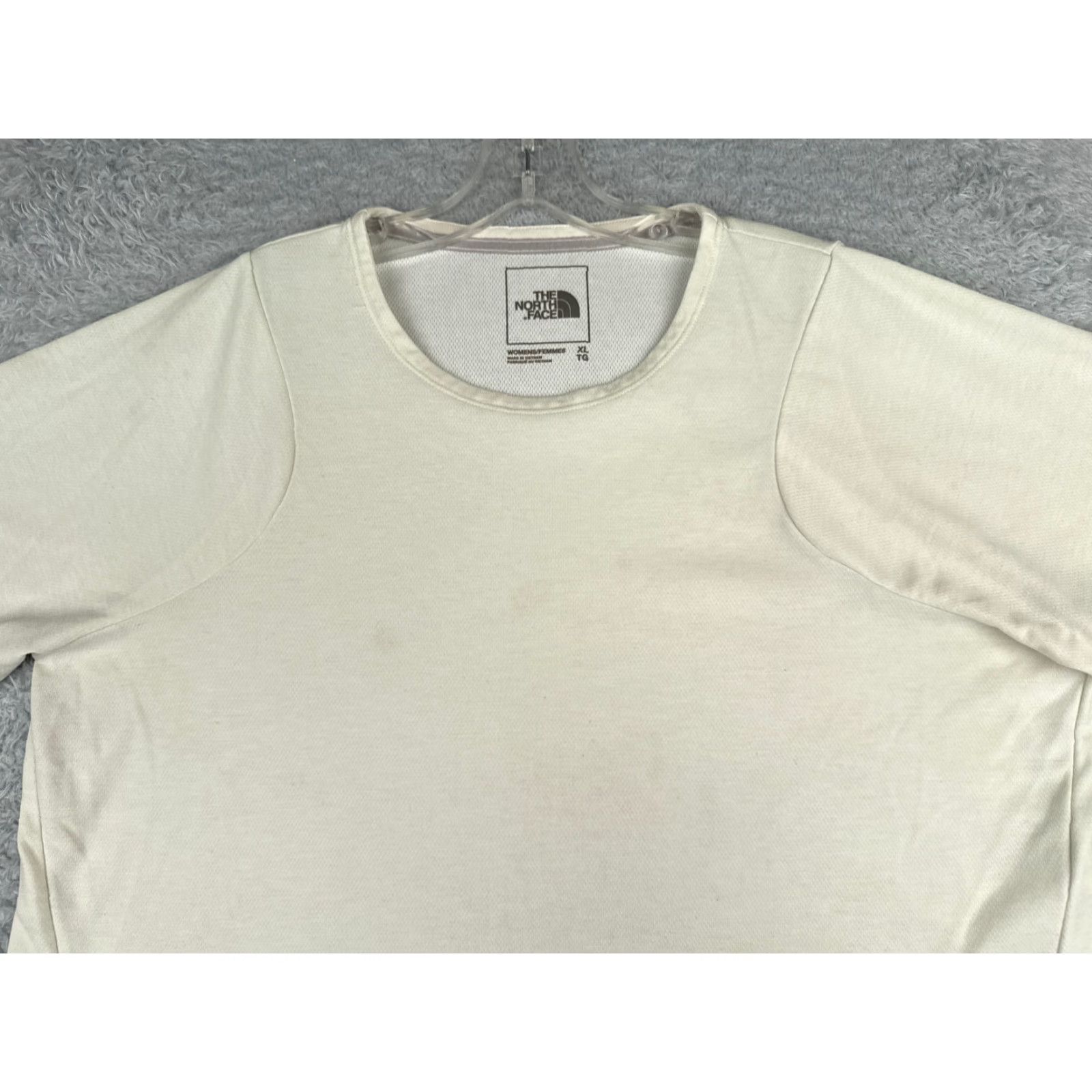 The North Face The North Face Women's Shirt XL Ivory Short Sleeve Cropped T-Shirt Cotton Blend Casual Sports Size XL / US 12-14 / IT 48-50 - 4 Thumbnail