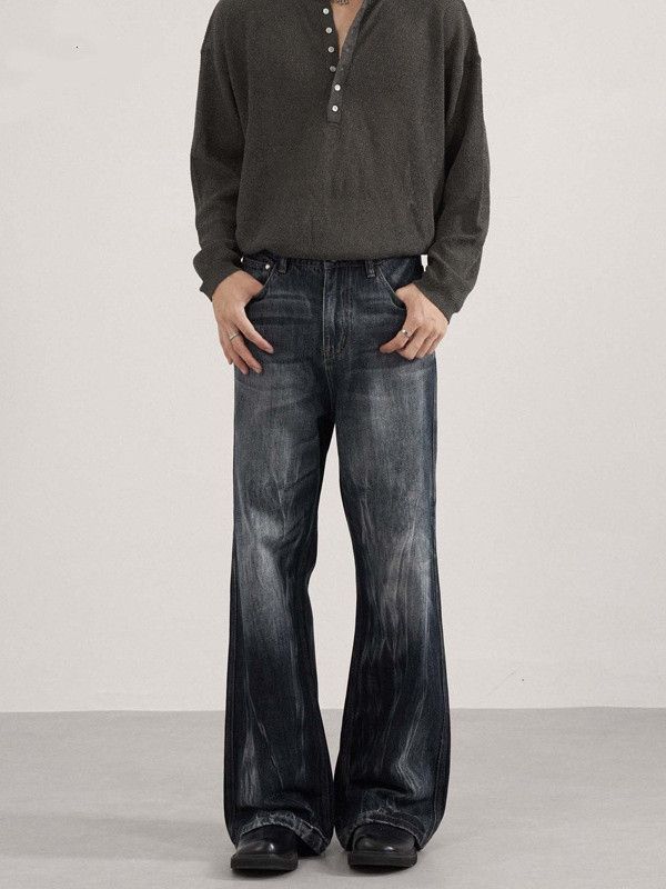 Japanese Brand American-Style Distressed Tie-Dye Slim-Fit Flared Jeans Size US 32 / EU 48 - 1 Thumbnail