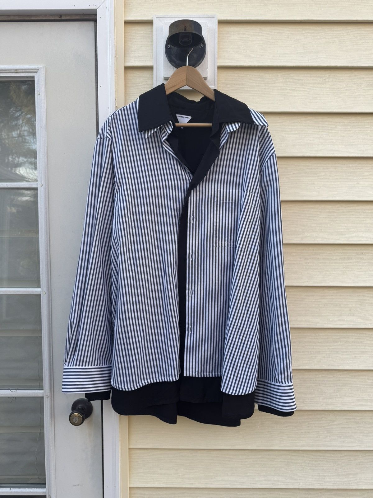 Bottega Veneta Double Layered Striped Shirt Size US XL / EU 56 / 4 - 1 Thumbnail