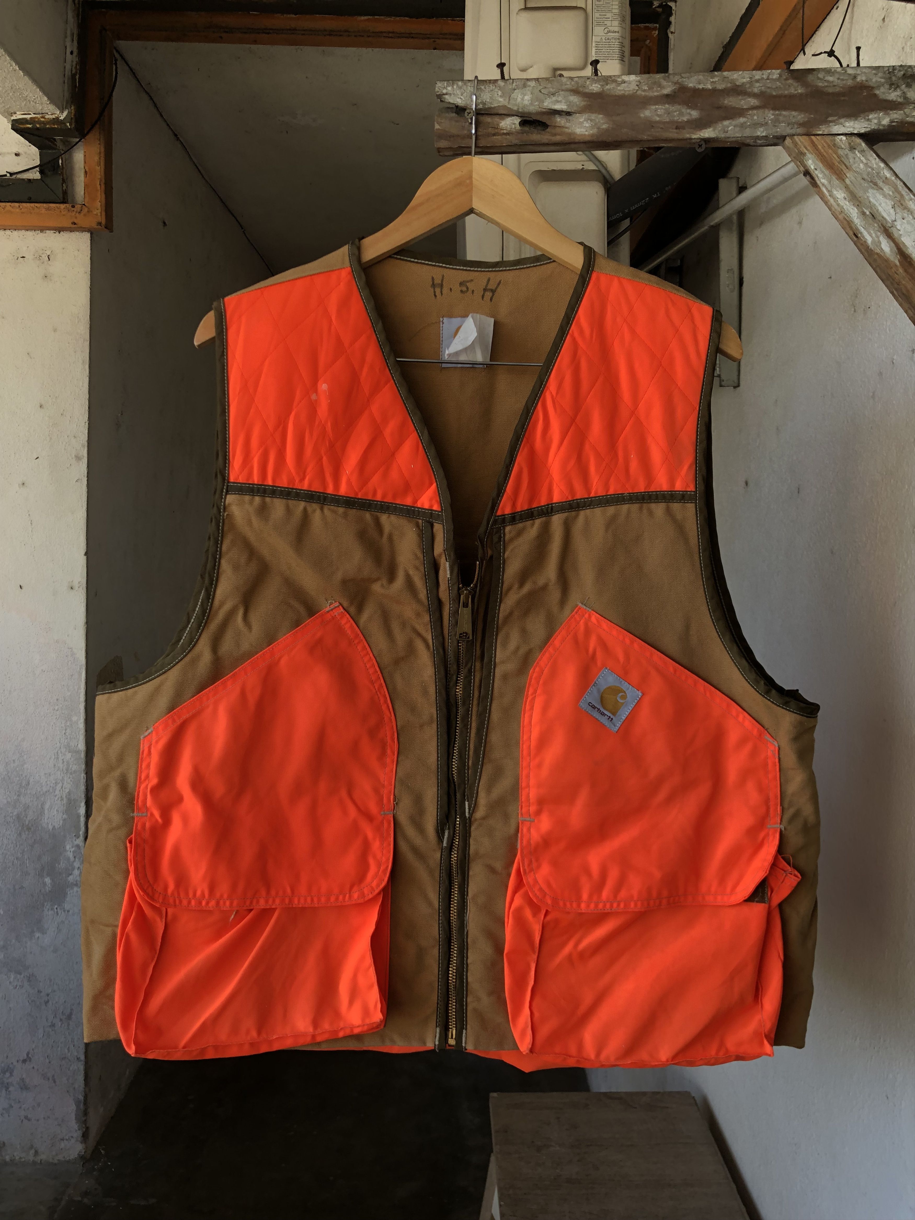 Carhartt Rare❗️Vintage Carhartt Blaze Orange Game Hunting Vest Jacket Size US XL / EU 56 / 4 - 1 Thumbnail