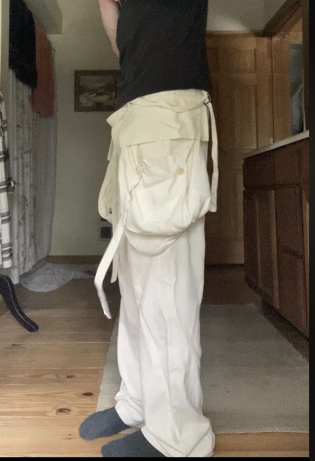 Ann Demeulemeester Ann Demeulemeester Silk Cargo Bondage Pants Size US 32 / EU 48 - 18 Thumbnail