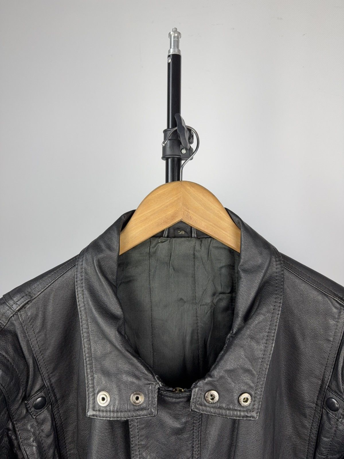 Leather × Vintage Vintage 90s Genuine Leather MOTO Bomber Jacket Rock Punk Size US M / EU 48-50 / 2 - 4 Thumbnail