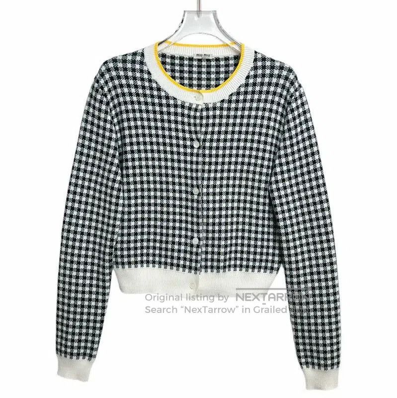 Miu Miu Miu Miu Grey Cashmere Cardigan for Women . Size M / US 6-8 / IT 42-44 - 1 Thumbnail
