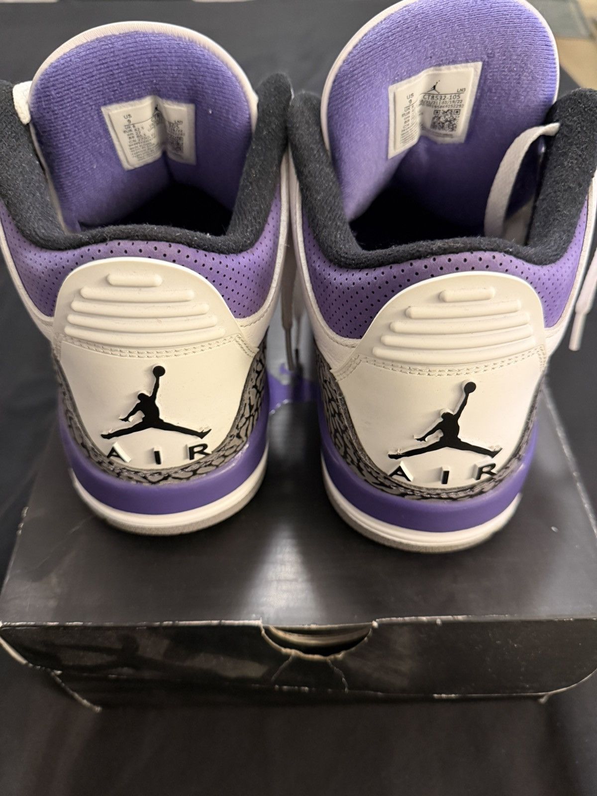 Jordan Brand Air Jordan 3 Retro Dark Iris Size US 9 / EU 42 - 4 Thumbnail