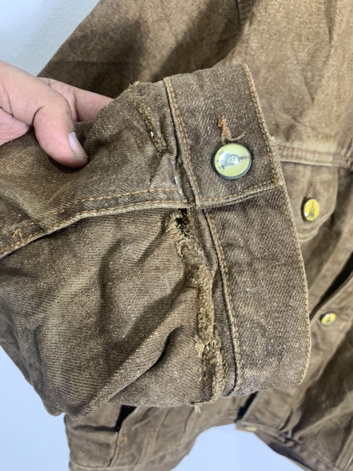 Vintage Vintage 80’s Cimarron Apache Distressed Denim Jacket Size US L / EU 52-54 / 3 - 8 Thumbnail