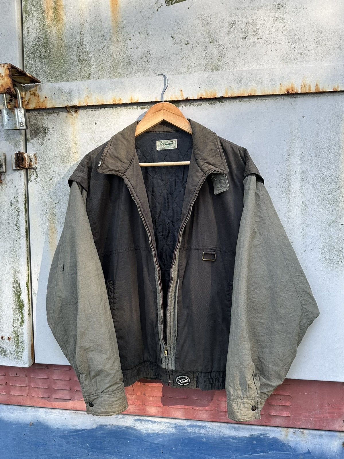 Vintage 👹Vintage THRASHED Crocodile Classic Bomber Jacket Size US M / EU 48-50 / 2 - 7 Thumbnail