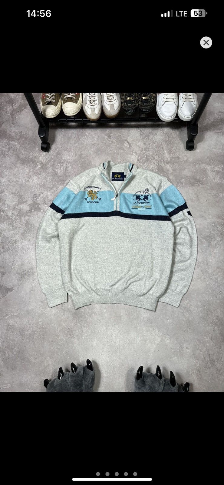Japanese Brand × Vintage Vintage La Martina Polo Ralph Style Y2k Wool sweater Size US L / EU 52-54 / 3 - 7 Thumbnail