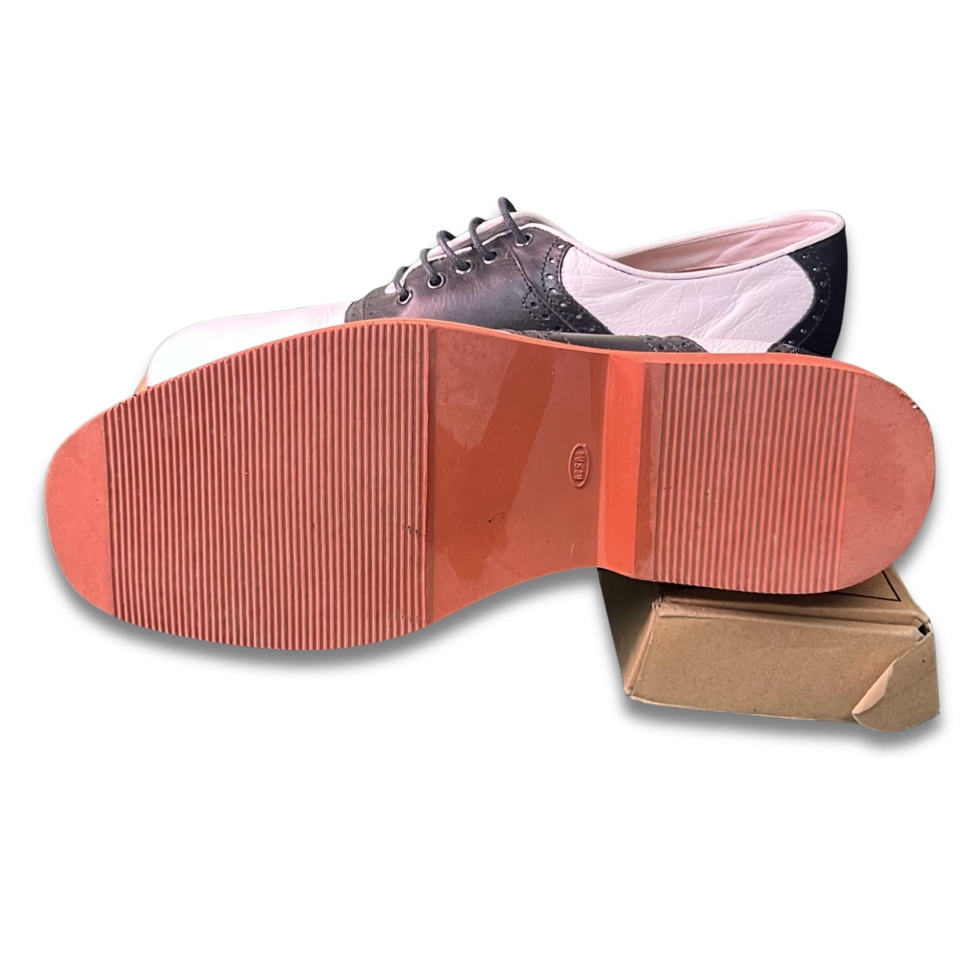 Other Two-Tone Oxford Saddle Shoes Size 11 Leather Upper Rubber So Size US 11 / EU 44 - 4 Thumbnail