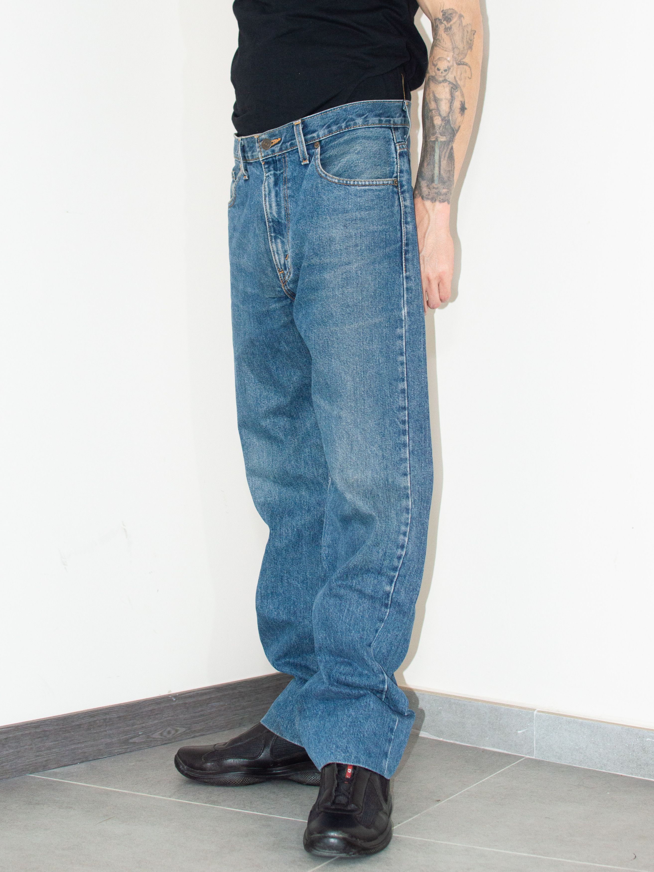 Levi's Vintage Clothing × Vintage Vintage 90s Levi Blue Denim Tapered Relaxed Straight Jeans Size US 34 / EU 50 - 4 Thumbnail