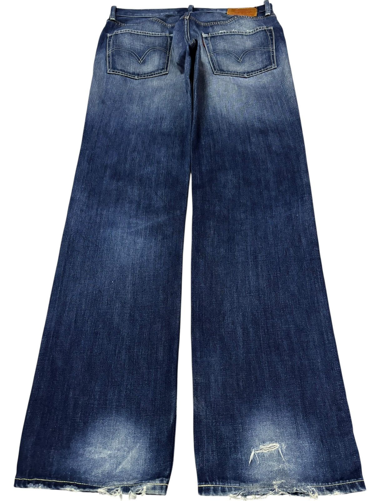 Levi's Vtg 90s Levis 502 Distressed Jeans Size US 34 / EU 50 - 2 Thumbnail
