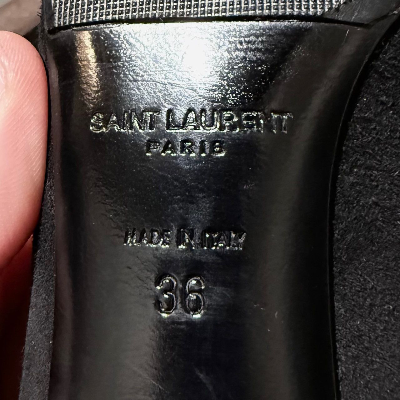 Saint Laurent Paris Saint Laurent Black Suede Paris 100 Pumps Size US 6 / IT 36 - 10 Thumbnail
