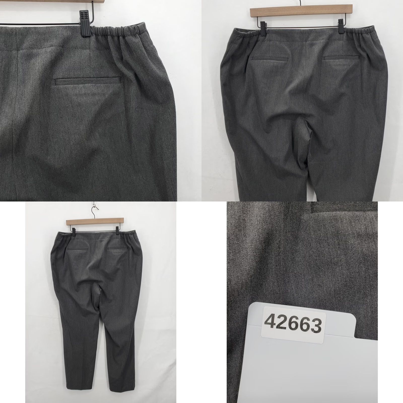 Talbots Talbots Pants Womens 20W Charcoal Gray Stretch Dress Work Elastic Waist Career Pants Size 42" / US 20 - 9 Thumbnail