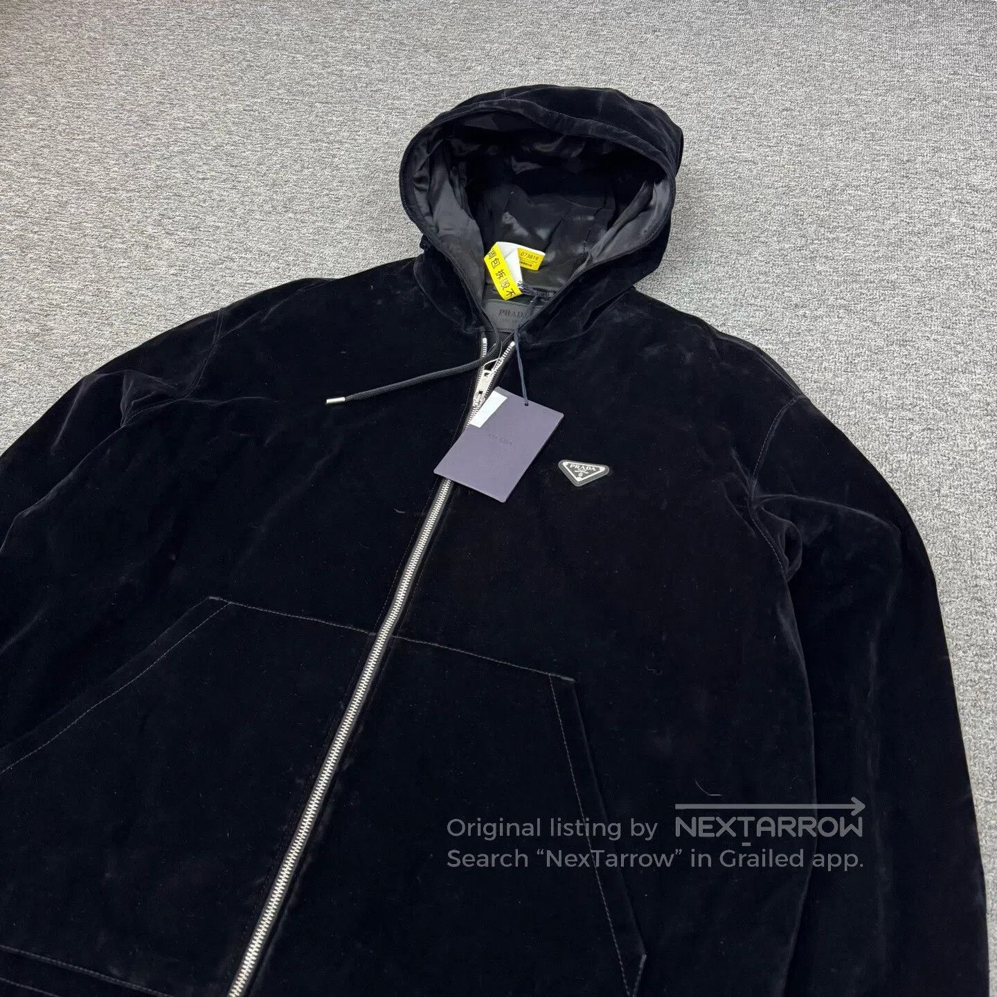 Prada Prada Delta pattern, velvet, zipper, hooded jacket| Size US XXL / EU 58 / 5 - 3 Thumbnail