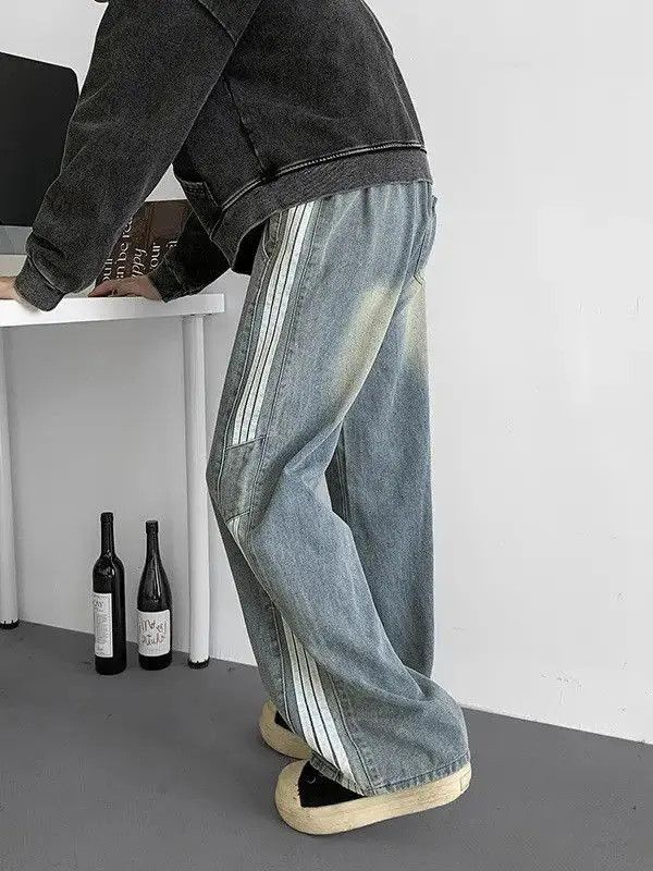 Japanese Brand Retro straight leg loose wide leg jeans Size US 32 / EU 48 - 2 Thumbnail