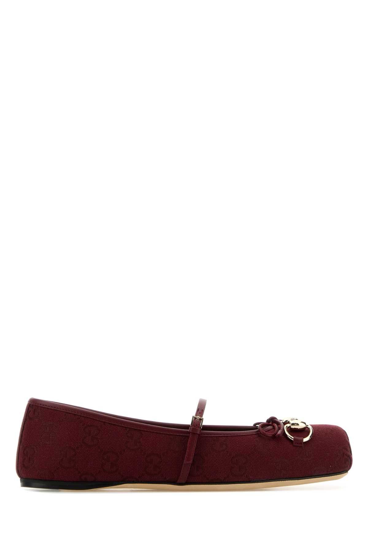 【関税&送料込】Gucci Red Original Gg Fabric Ballerinas Gucci Red monogram GG logo Rubber Jelly Ballet Ballerina