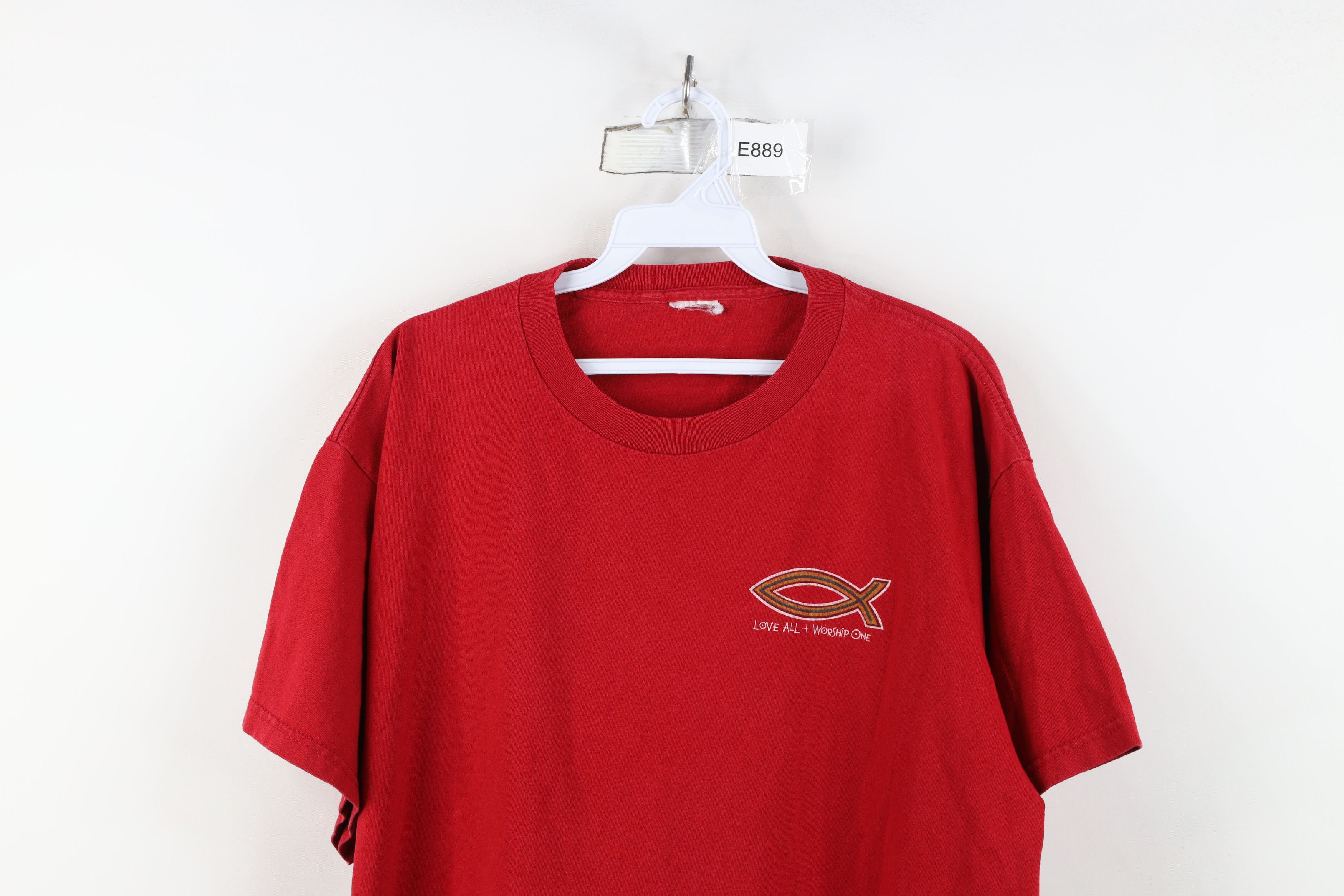 Vintage Vintage Streetwear Christian Love All Worship One T-Shirt Size US XL / EU 56 / 4 - 2 Thumbnail