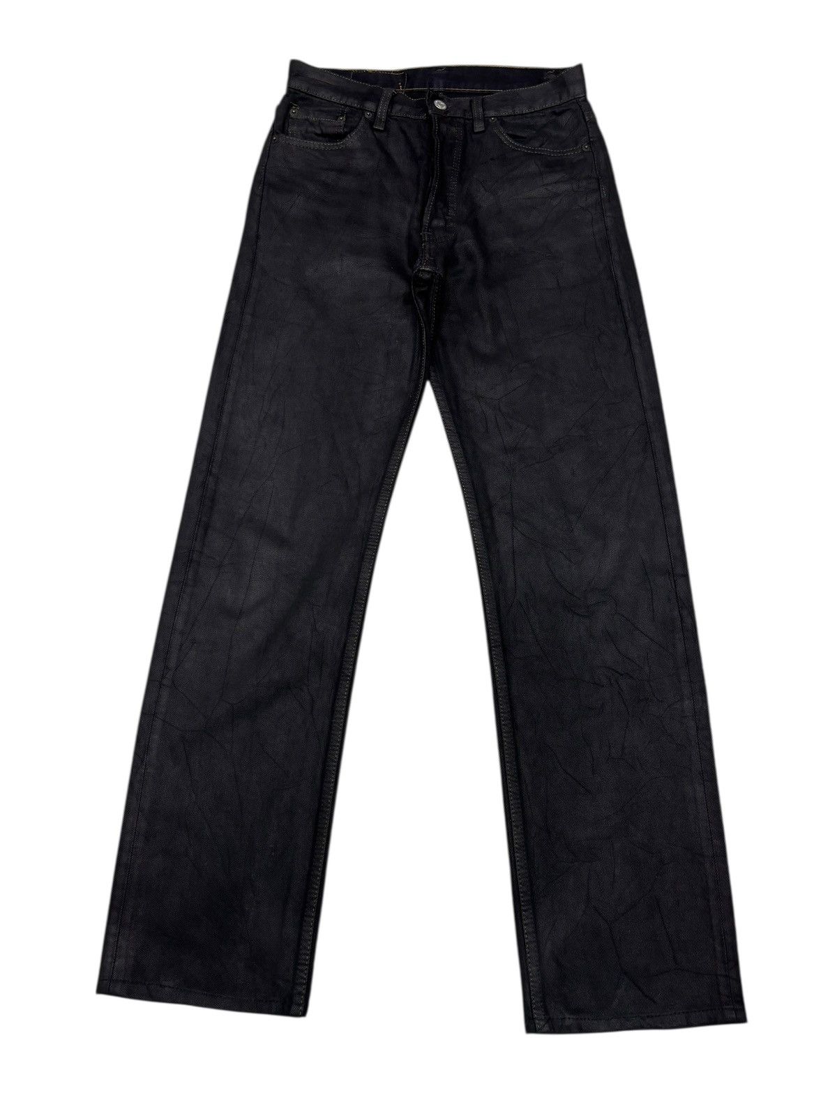 Levi's Levis 501 Waxed Black Denim Jeans Size US 30 / EU 46 - 1 Thumbnail