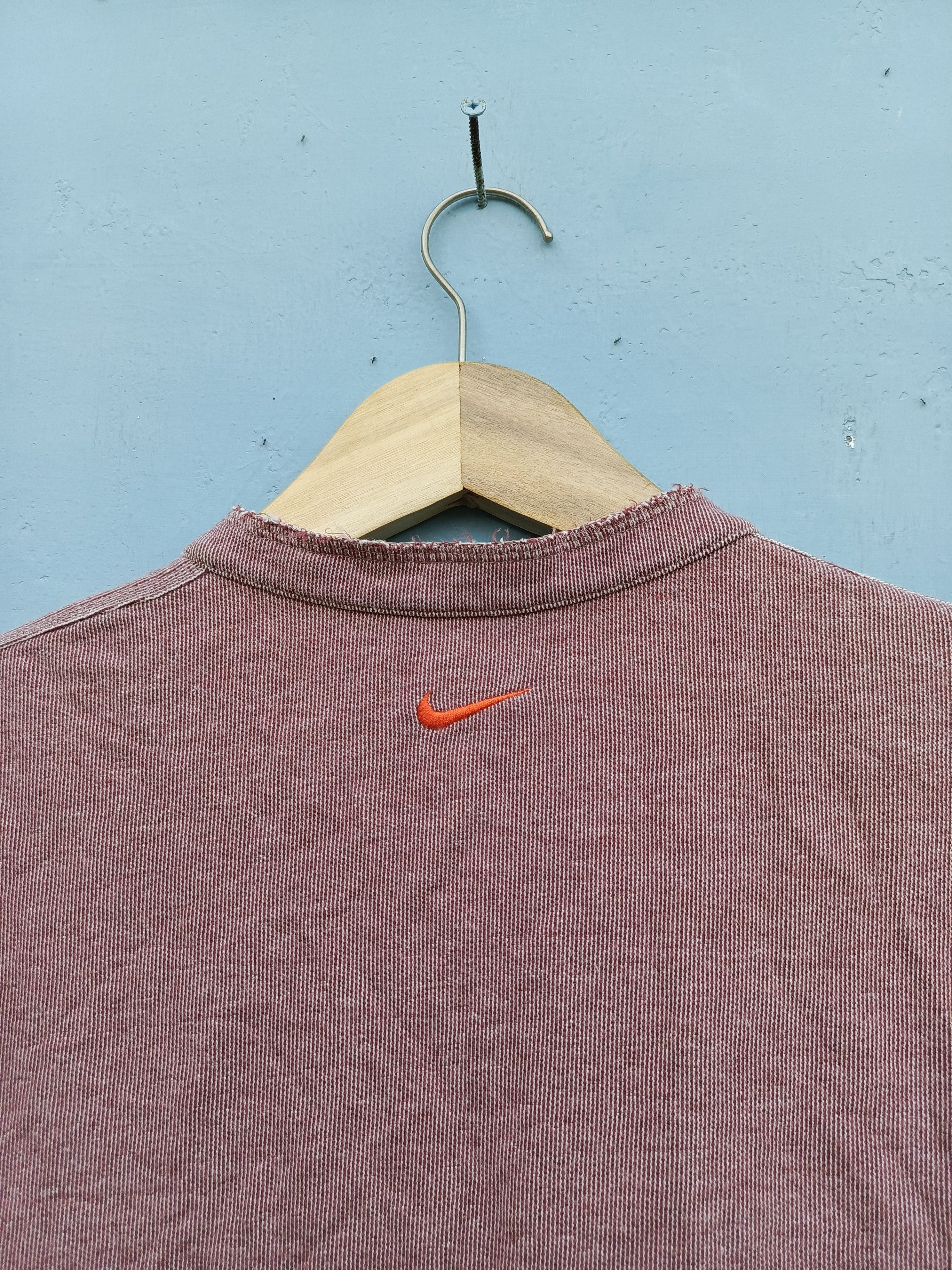Nike Nike Faded Graphic Henley Shirt Raw Hem Grunge Style Size US L / EU 52-54 / 3 - 9 Thumbnail