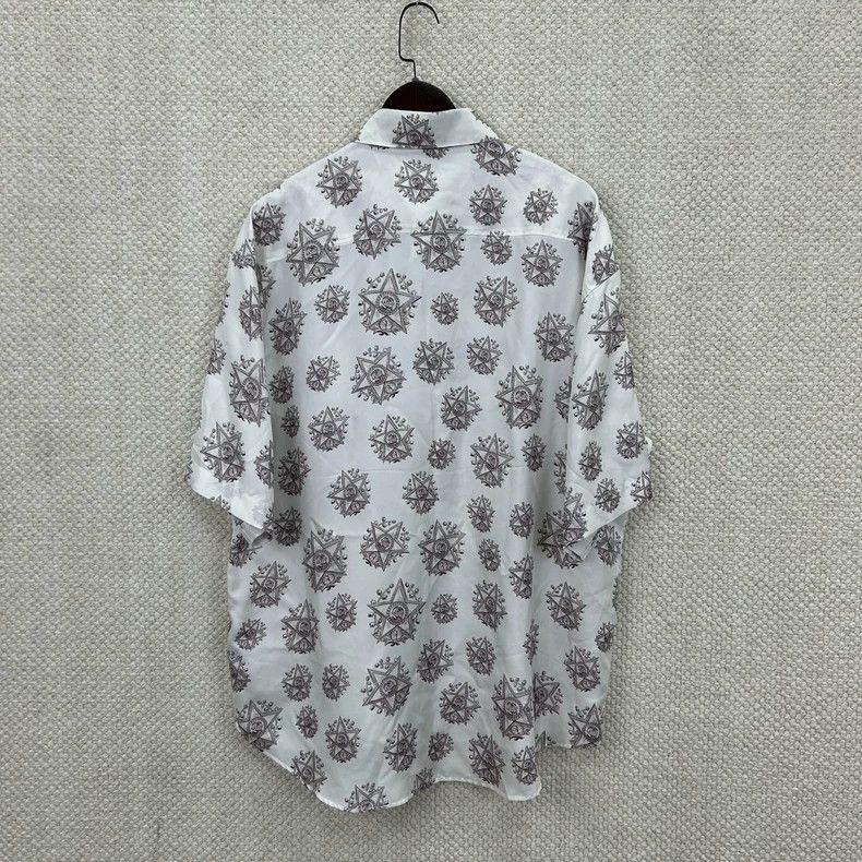 Dior Dior Size41 Short-sleeved shirt with beige pattern print Size US XXS / EU 40 - 2 Thumbnail