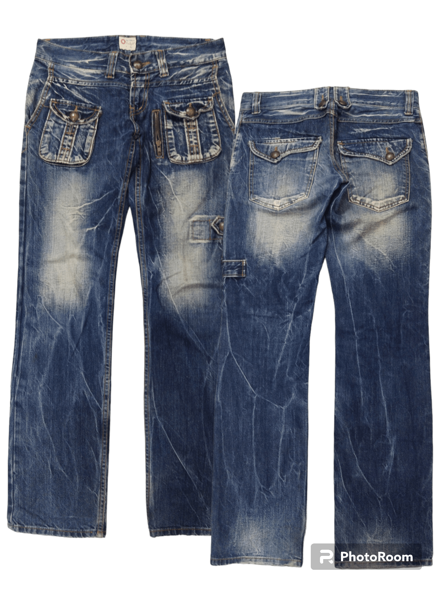 Japanese Brand SICK BUSHPANTS 0ZZ FIRST PINBALL DENIM PANTS Size US 29 - 1 Thumbnail