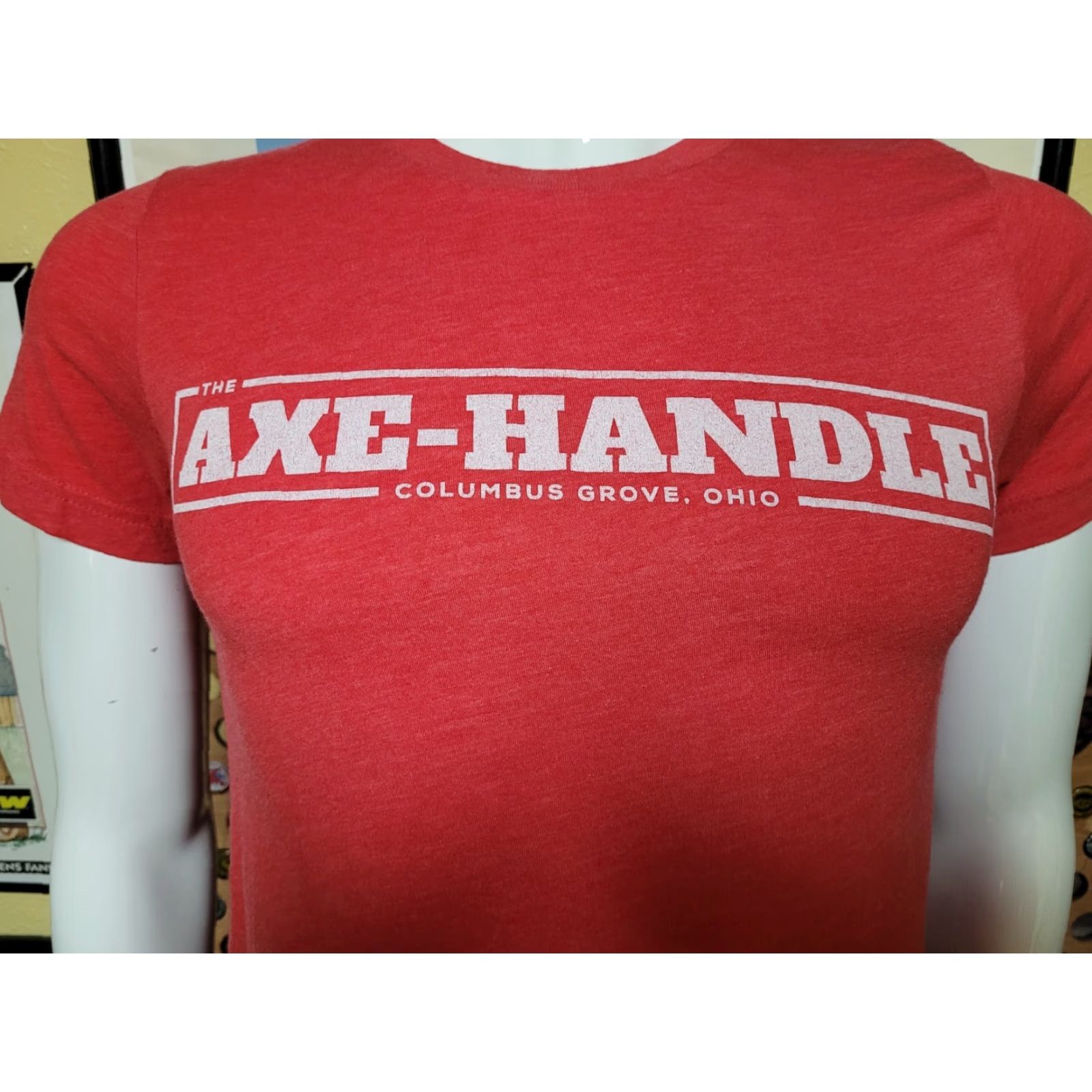 Vintage Axe-Handle Bar Columbus Grove OH T Shirt Medium Back That Axe Up Shirt Men Red Cotton Blend Short Sleeve Crew Neck Size US S / EU 44-46 / 1 - 3 Thumbnail
