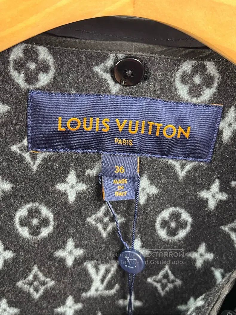 Louis Vuitton Louis Vuitton Black Full Logo Hooded Short Sleeve Jacket Size XS / US 0-2 / IT 36-38 - 4 Thumbnail