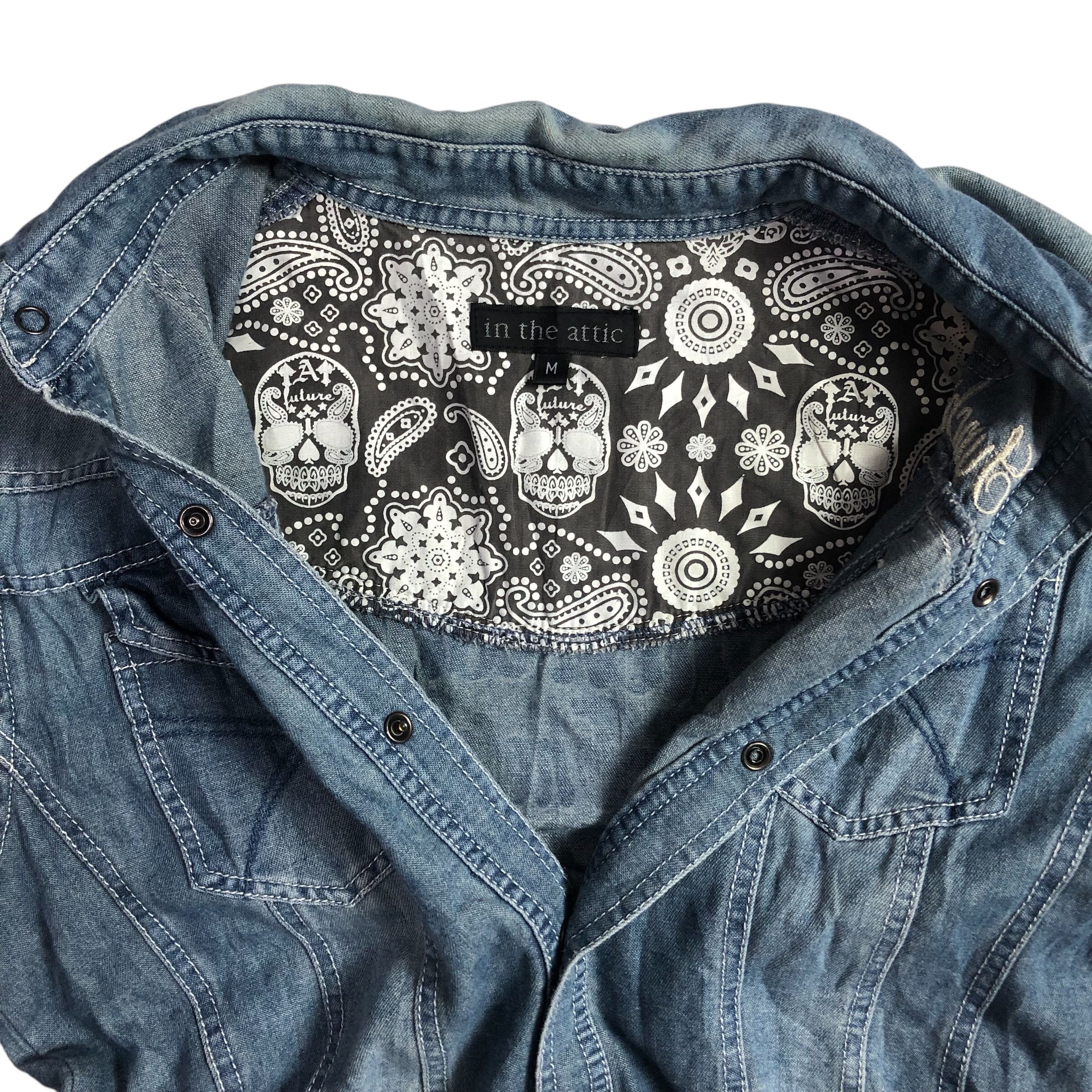 In The Attic In The Attic Synchronous Punk Denim Button Shirt Size US M / EU 48-50 / 2 - 3 Thumbnail
