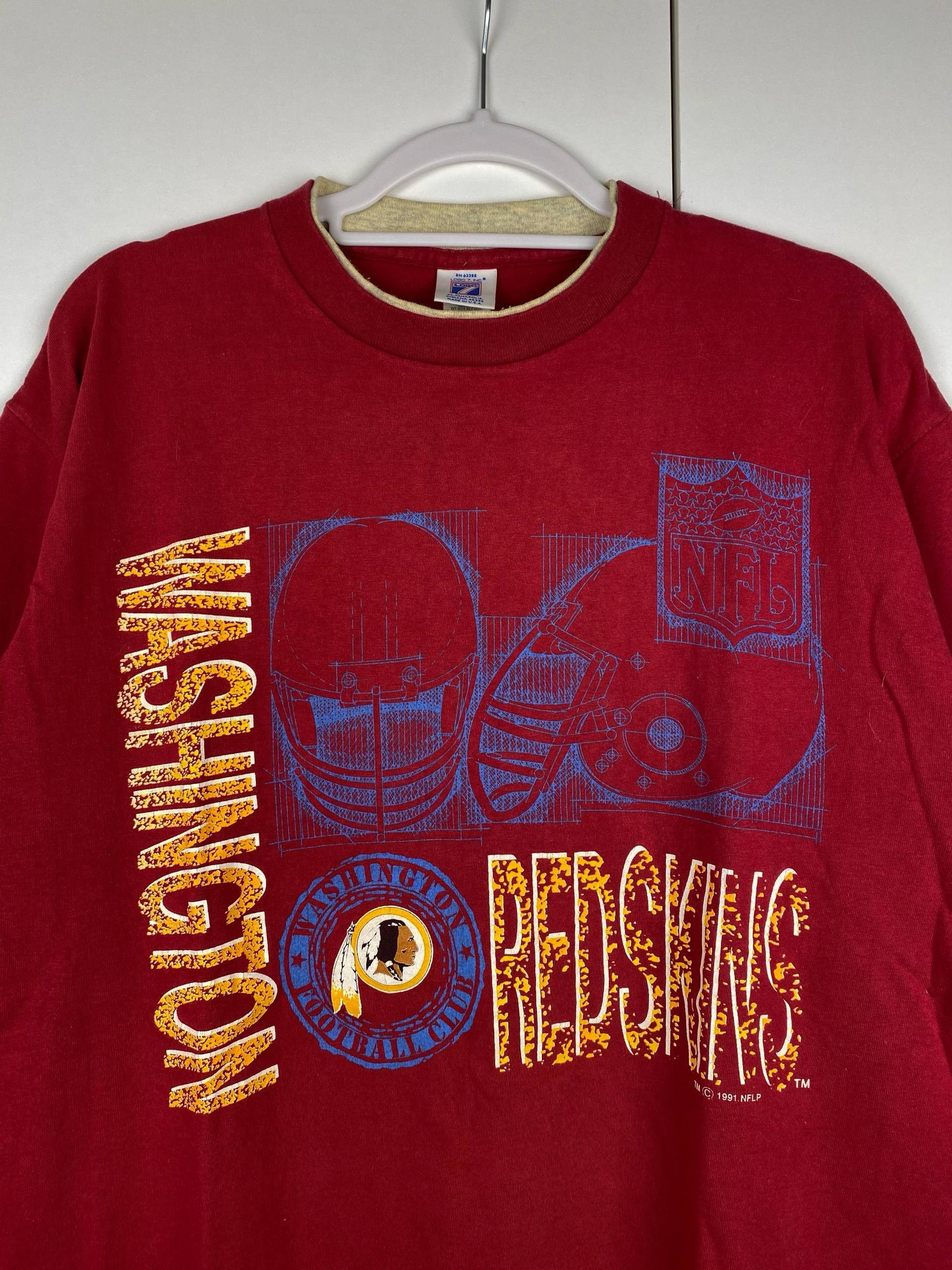 Logo 7 Vintage Washington Redskins 1991 NFL Logo 7 90s Tee Size US XL / EU 56 / 4 - 2 Thumbnail