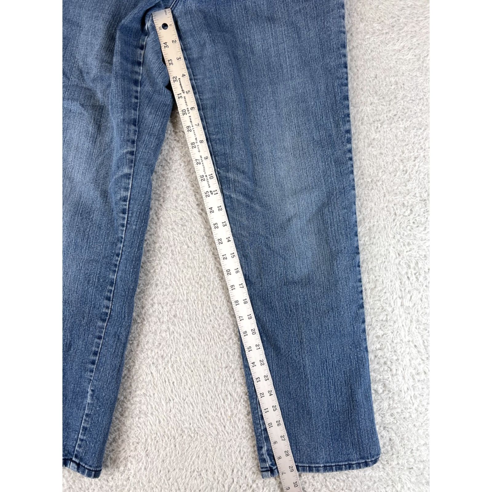 Gloria Vanderbilt Gloria Vanderbilt Jeans Womens 12 Blue Cotton Blend Straight Leg Mid Rise 5-Pocket Designer American Regular Size 34" / US 12 / IT 48 - 7 Thumbnail