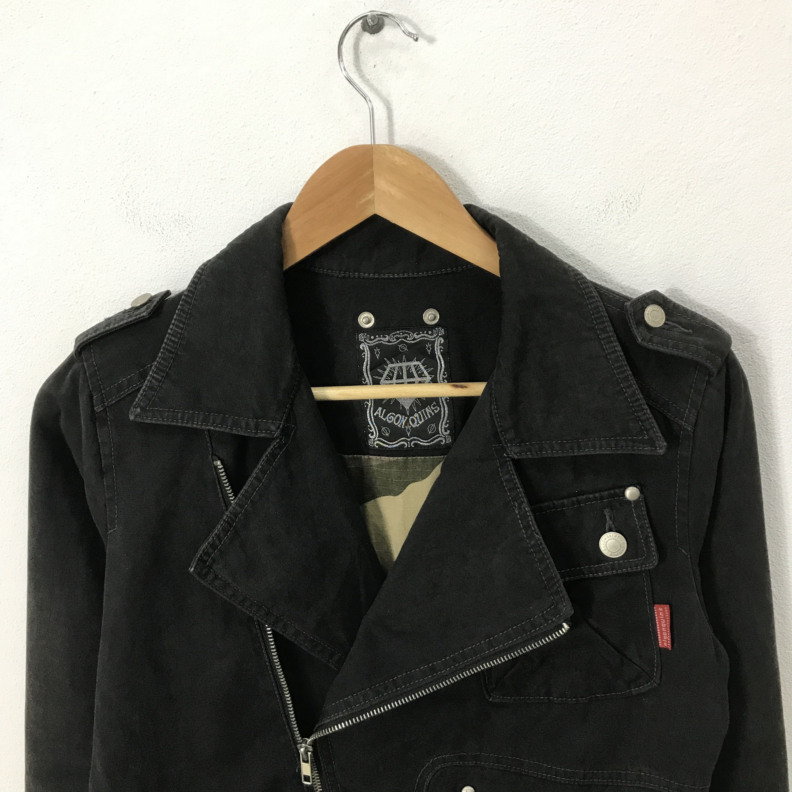 Designer × Japanese Brand Black punk Jacket algon quins Design jacket Size US S / EU 44-46 / 1 - 2 Thumbnail