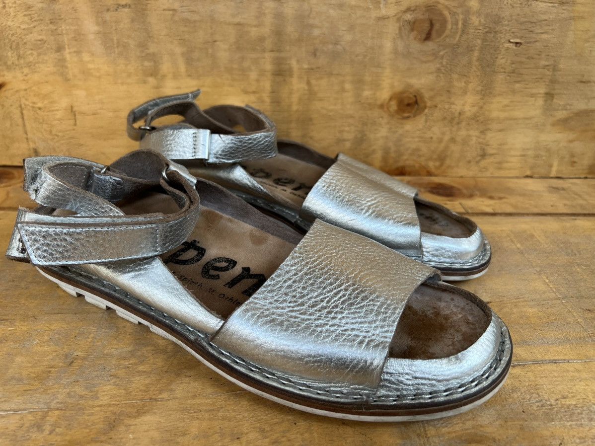 Trippen Fez F Women's Silver Flat Shoes Size EU 41 / US 9