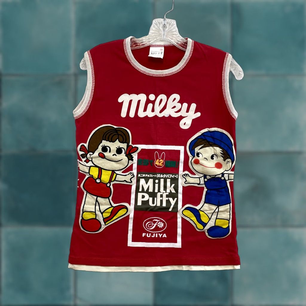 Vintage Y2K Vintage Milky Peco Chan Shirt Tank Top Red Cartoon Anime Graphic Kawaii M Mens Size M / US 6-8 / IT 42-44 - 1 Thumbnail