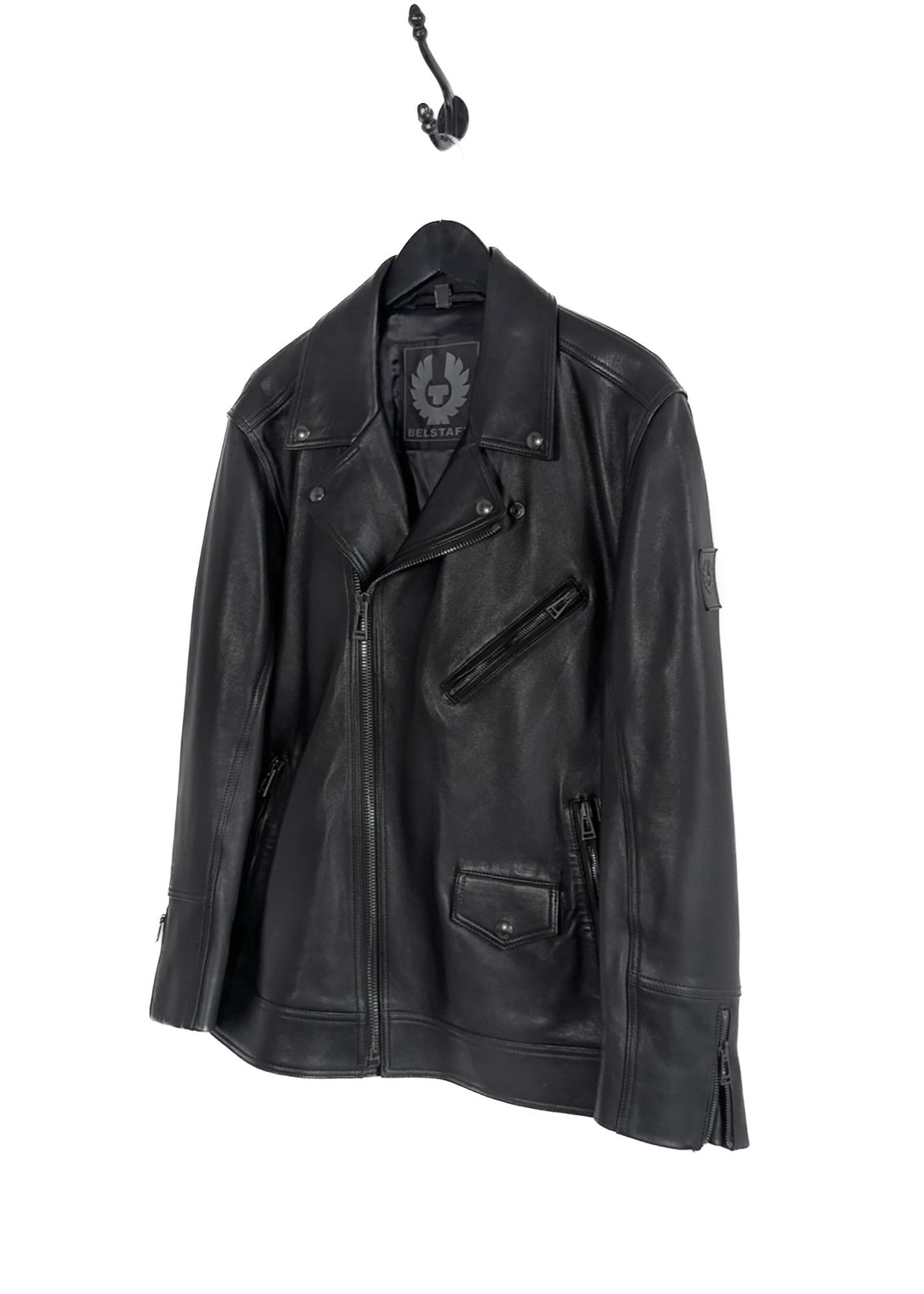 Belstaff Belstaff Black Lambskin Leather Fenway Biker Jacket | Grailed